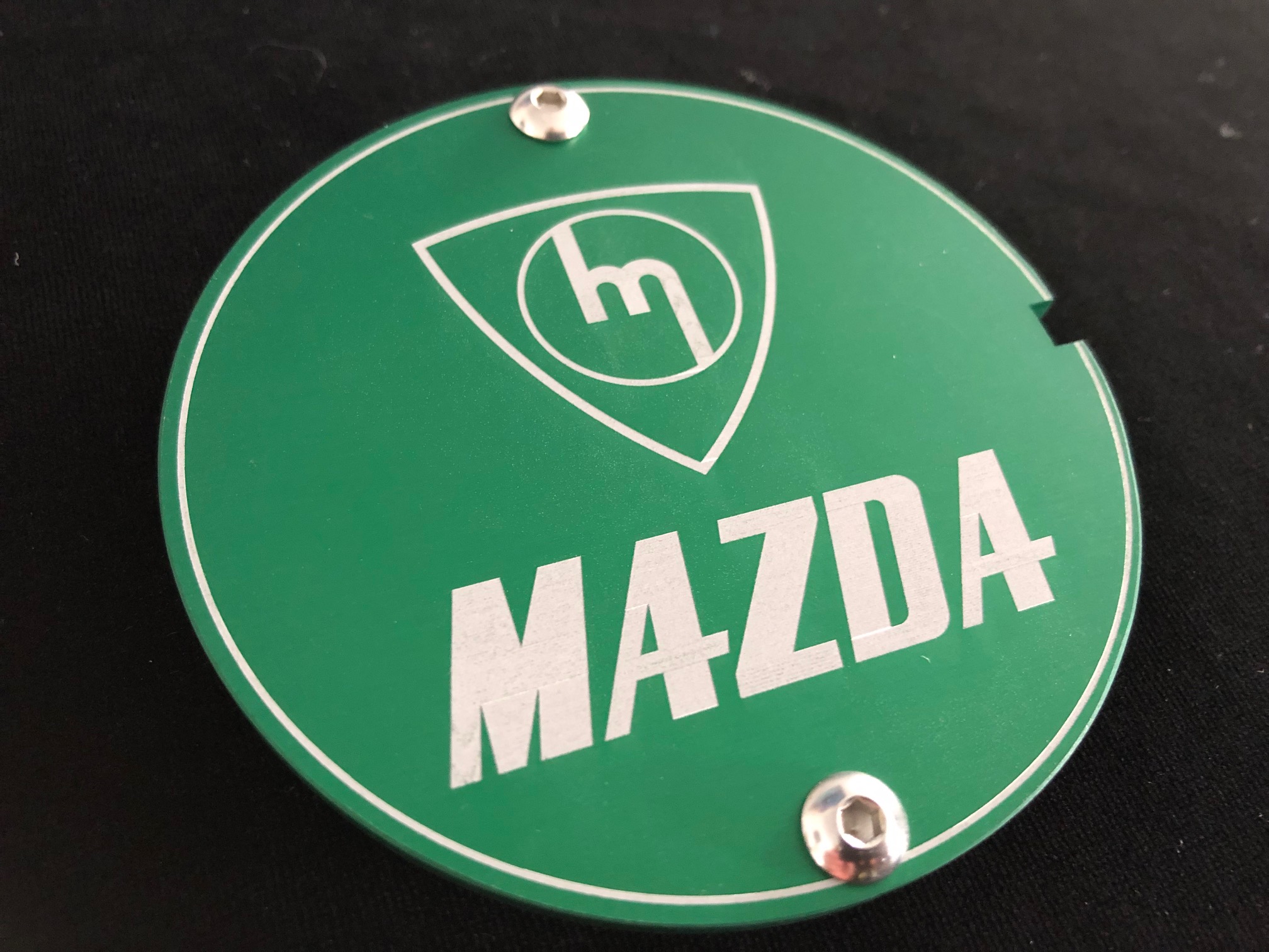 Green M MAZDA Alloy CAS Cover