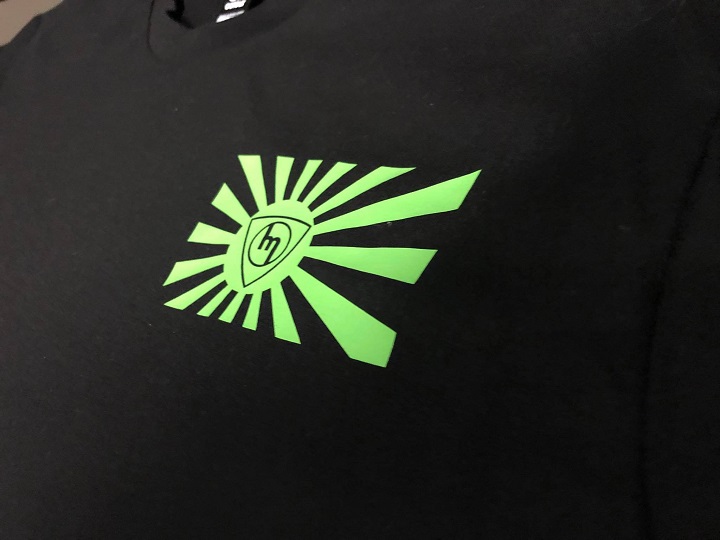 Green Rising Sun Flag - Black Tee