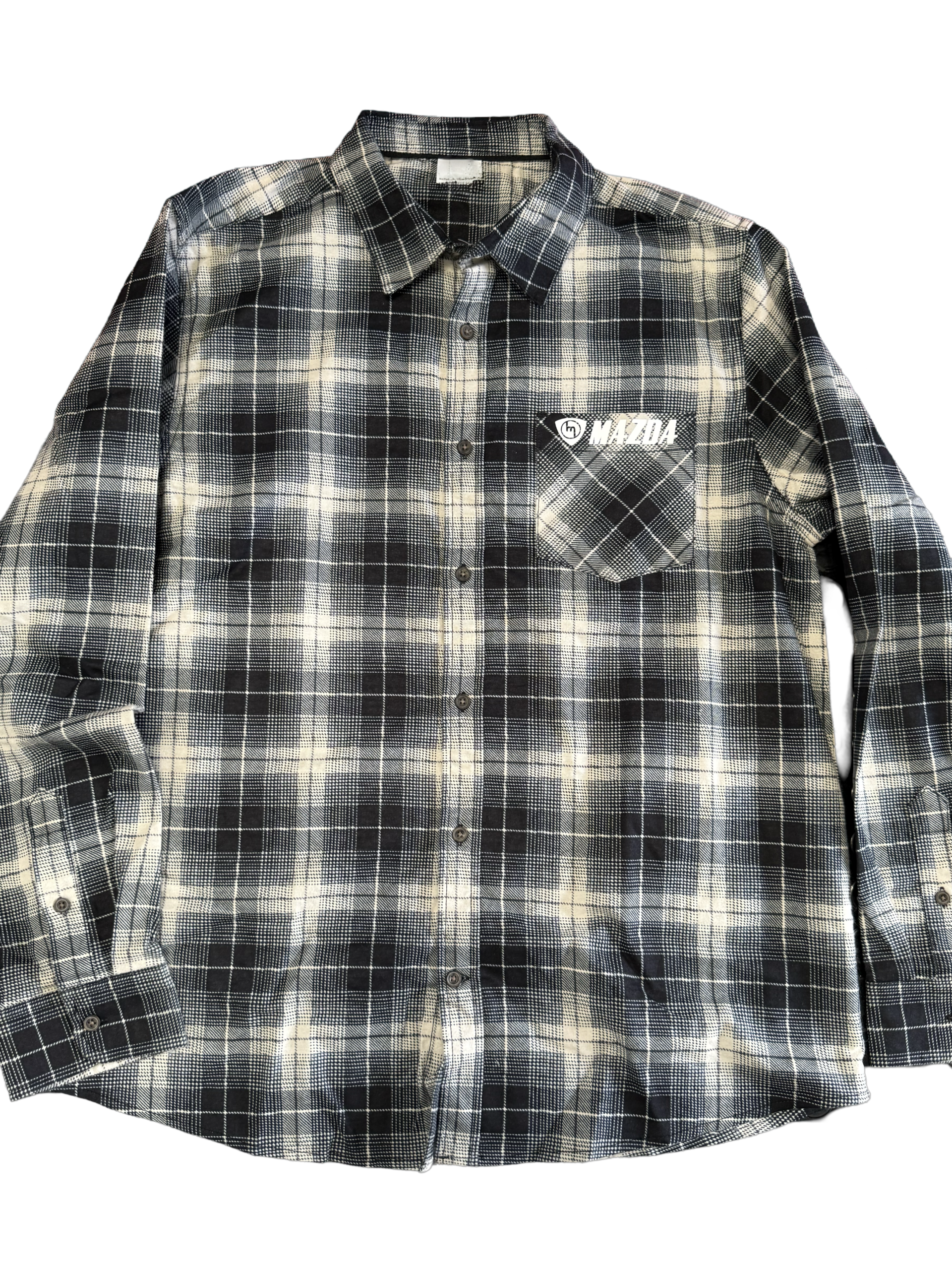 Black - White Flannette - White MAZDA
