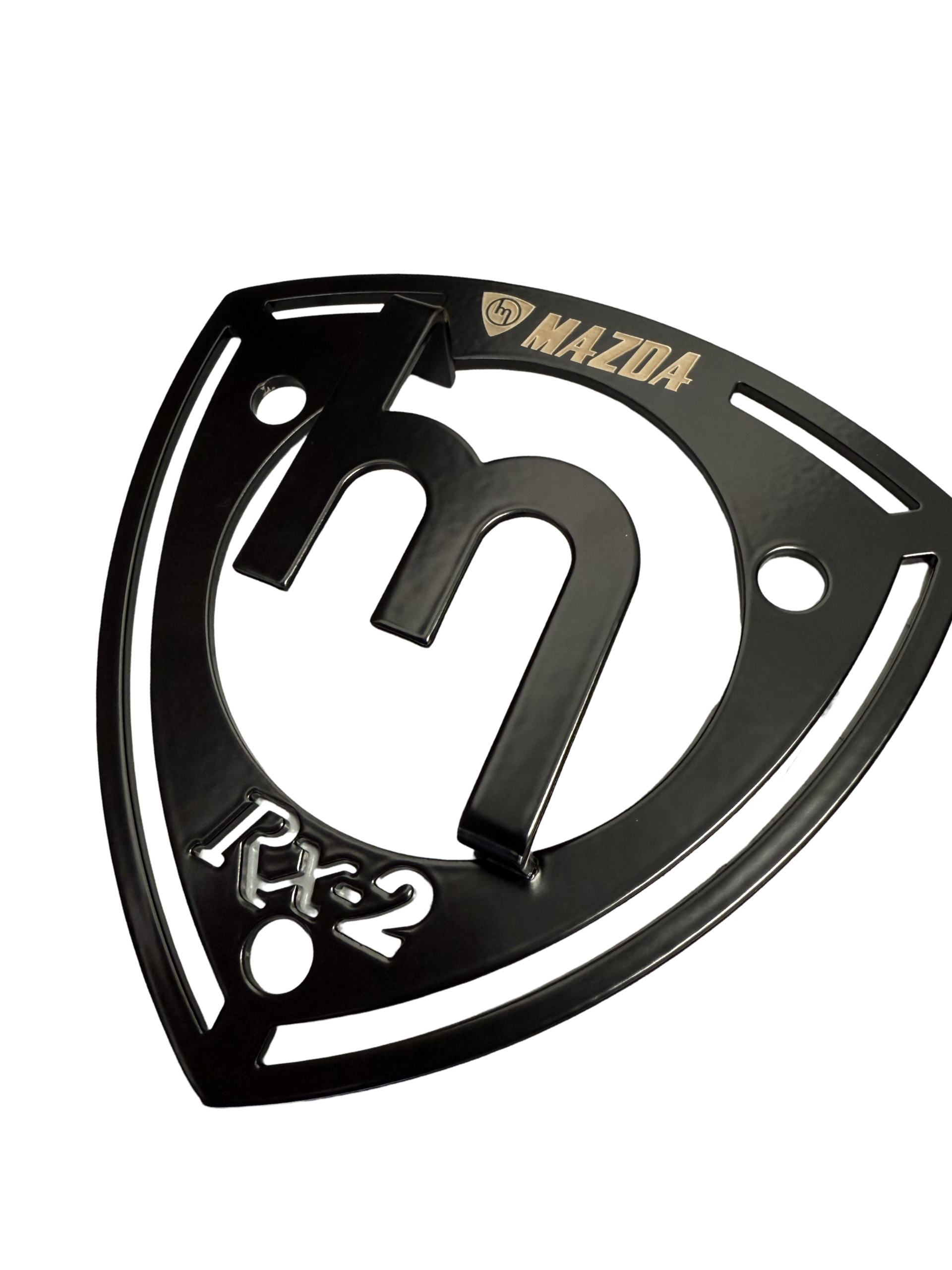 Black Stainless Steel Rx2 Strut Tops with Raised M