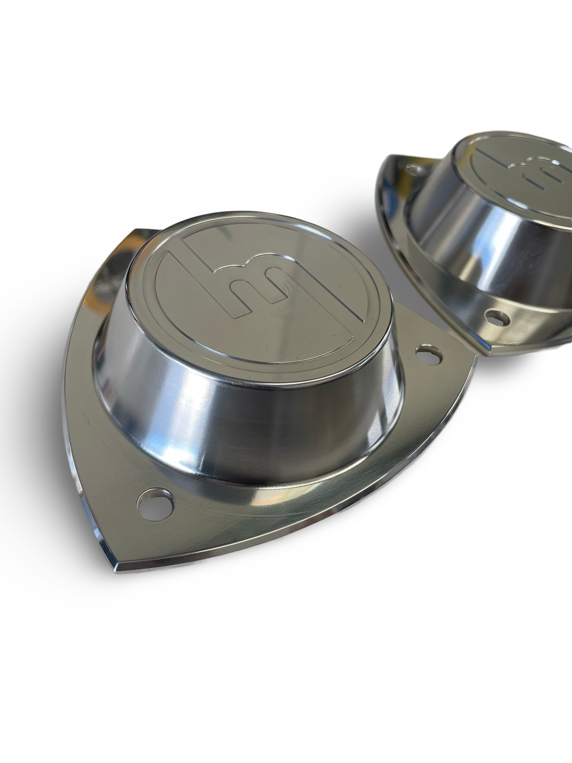 Rx3/808/323/GLC Billet Strut Tops Polished with M