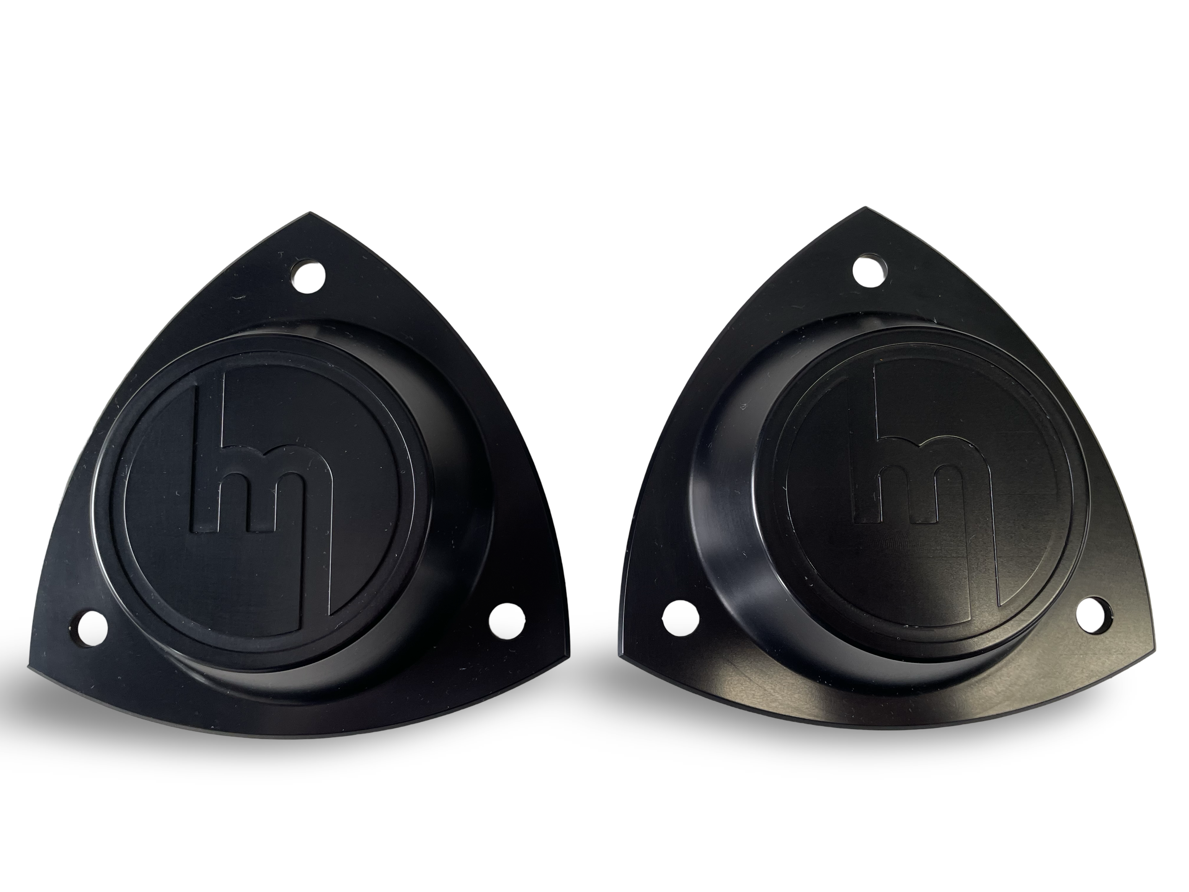 Rx3/808/323 Black Billet Alloy Strut Tops - M logo