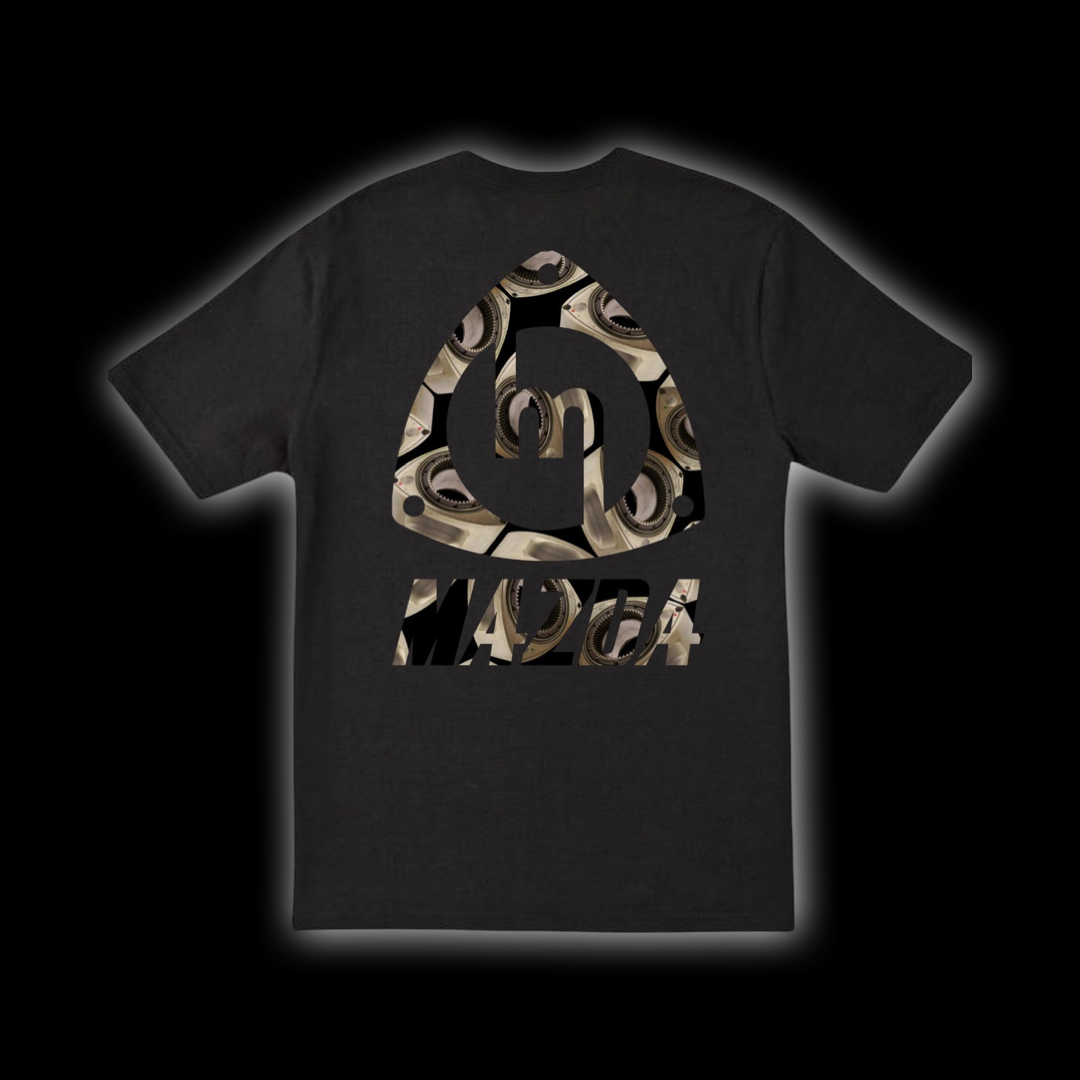 Black Tee Digital Rotor Print