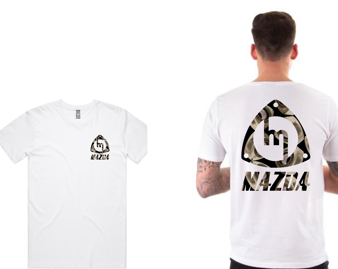 White Tee Digital Rotor Print