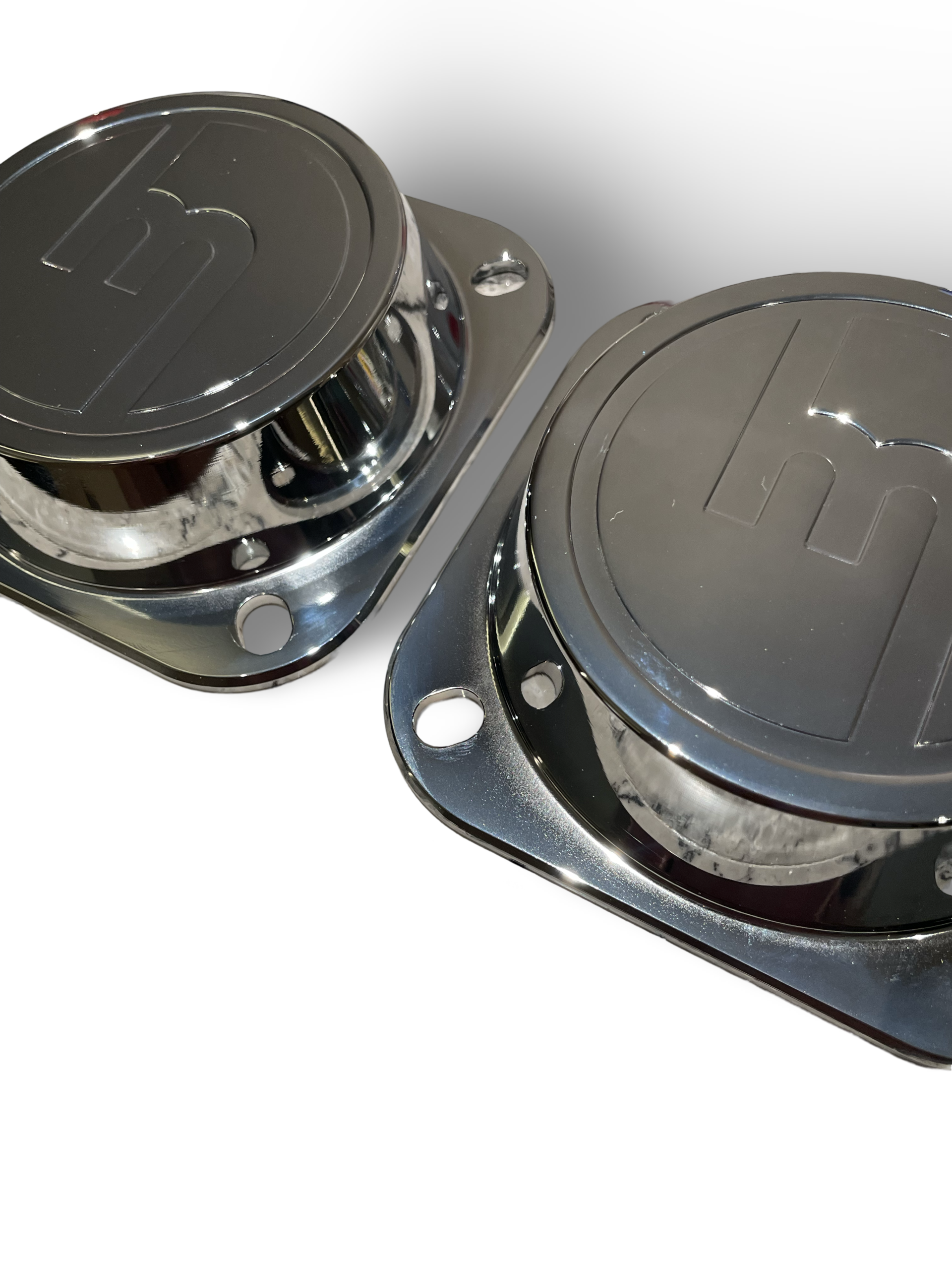 CHROME Billet Rx4/929/Rx7 FB/FC / 626 Strut Tops - M Logo