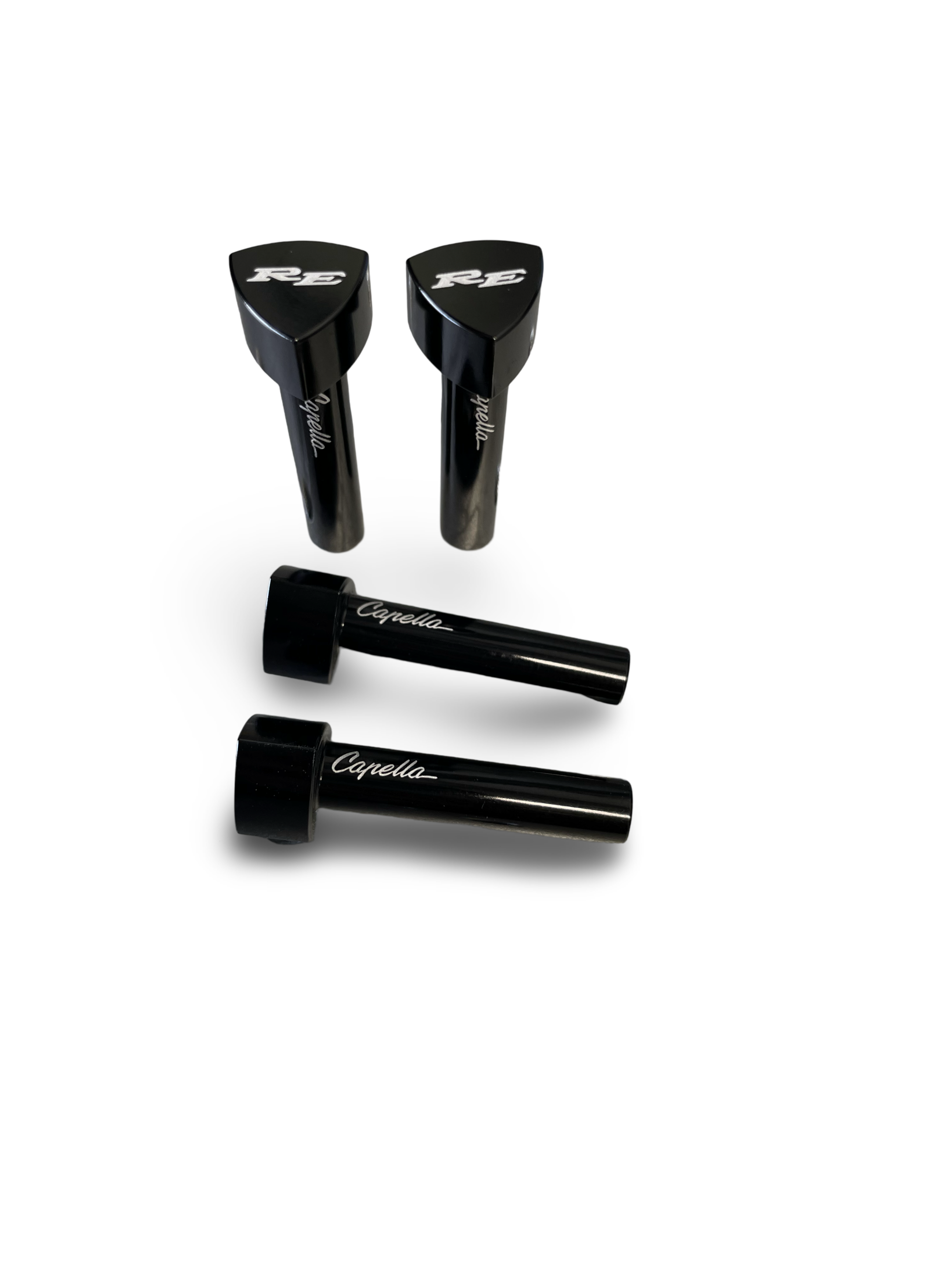 Black RE Capella Door Lock Knobs ( Pair )