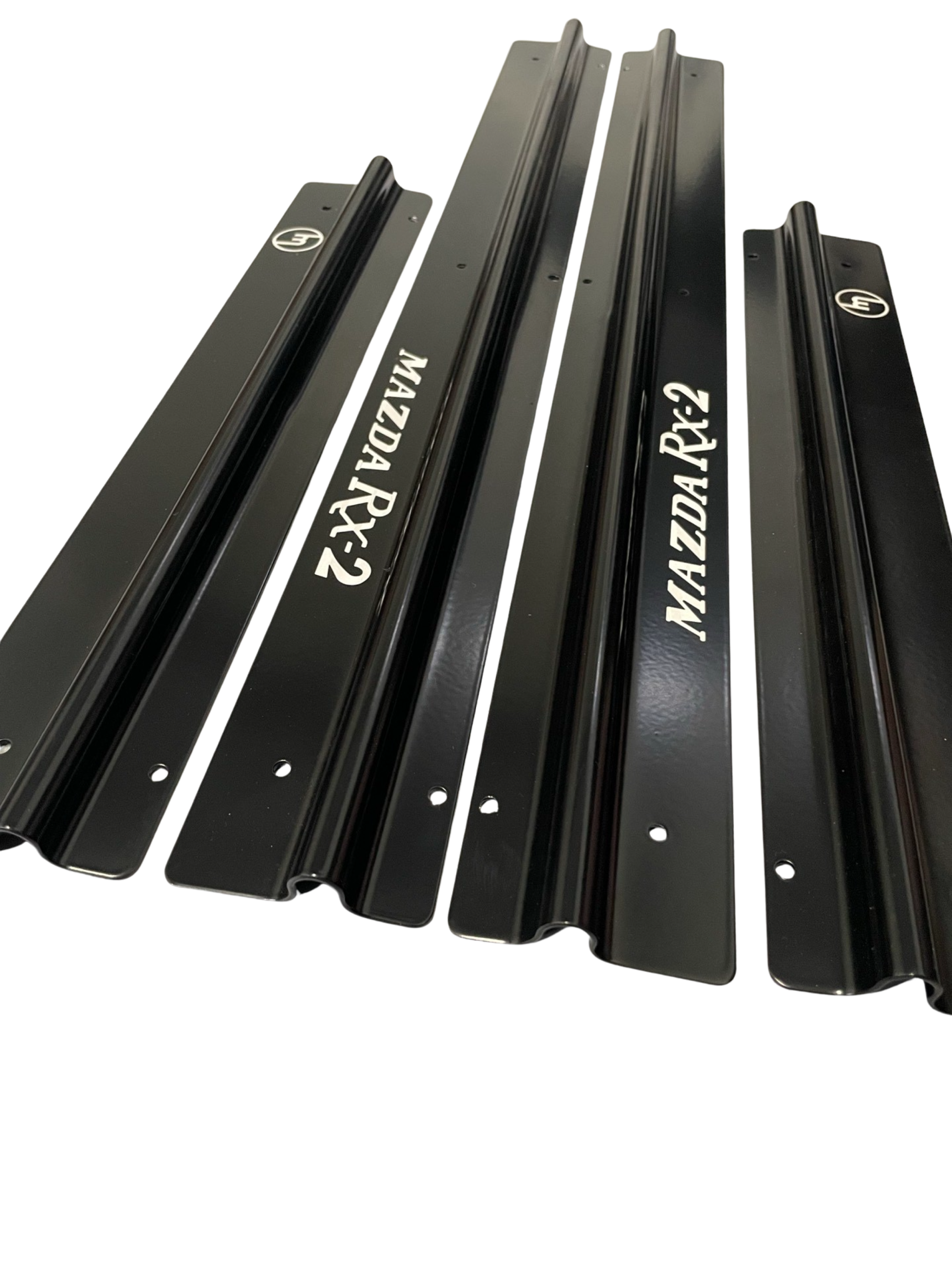 Rx2 Sedan Black Stainless Scuff Plates - Engraved