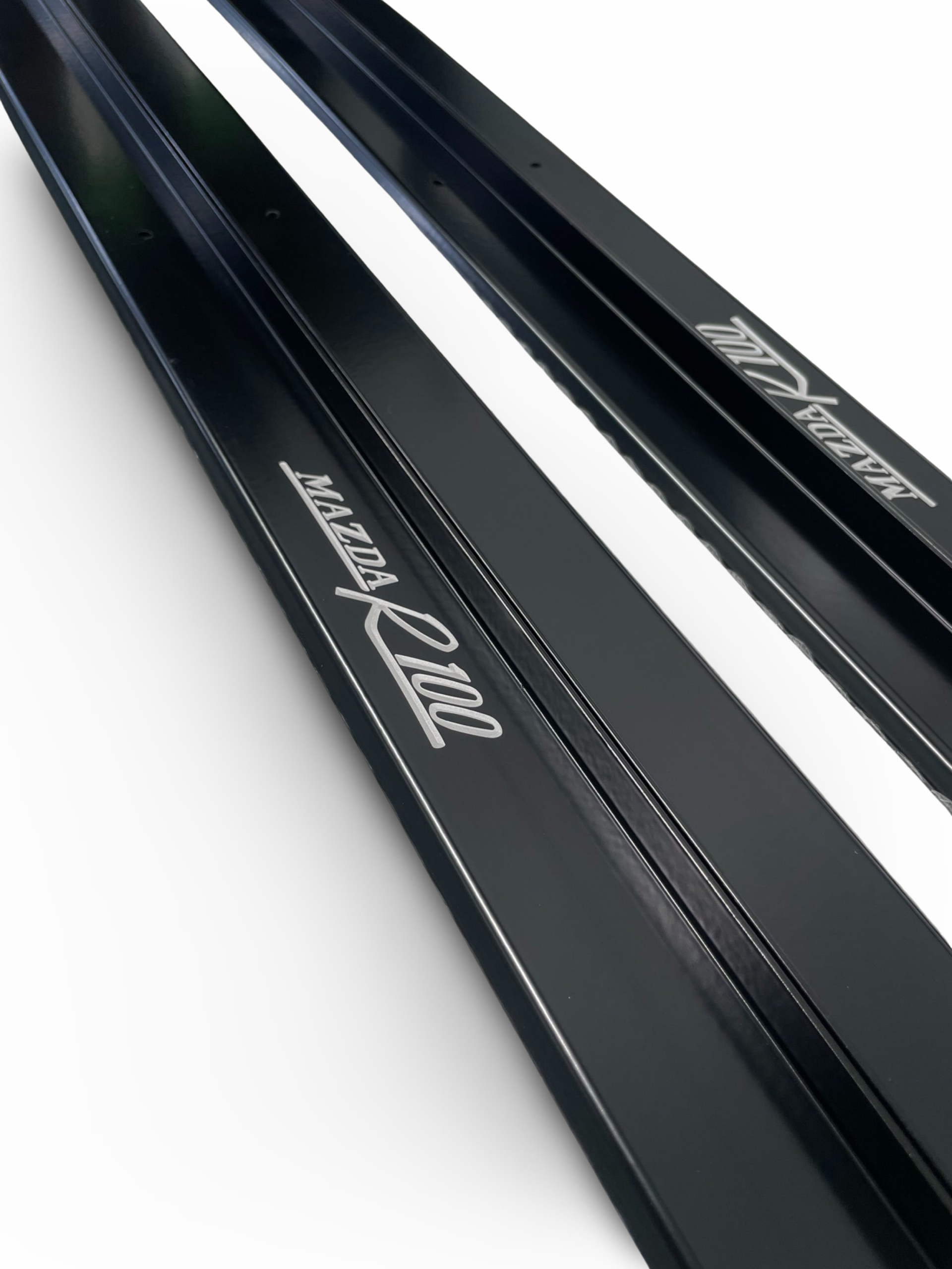 R100 Black Scuff Plates - R100 logo