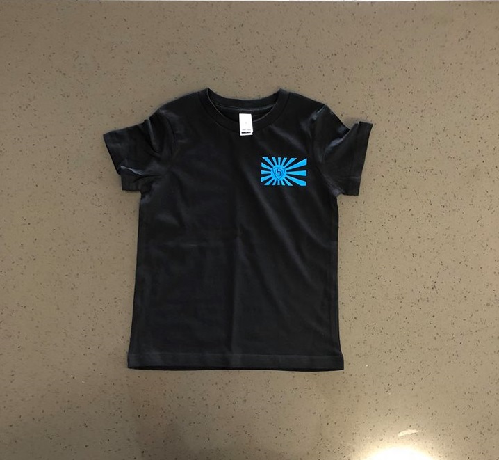 KIDS - Blue Rising Sun Tee - Black