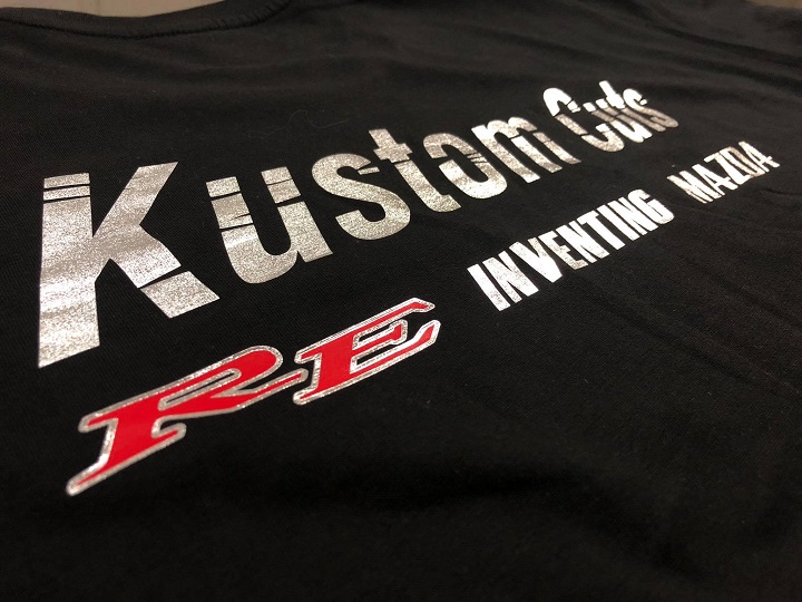 Kustom Cuts Silver Red - Black Tee
