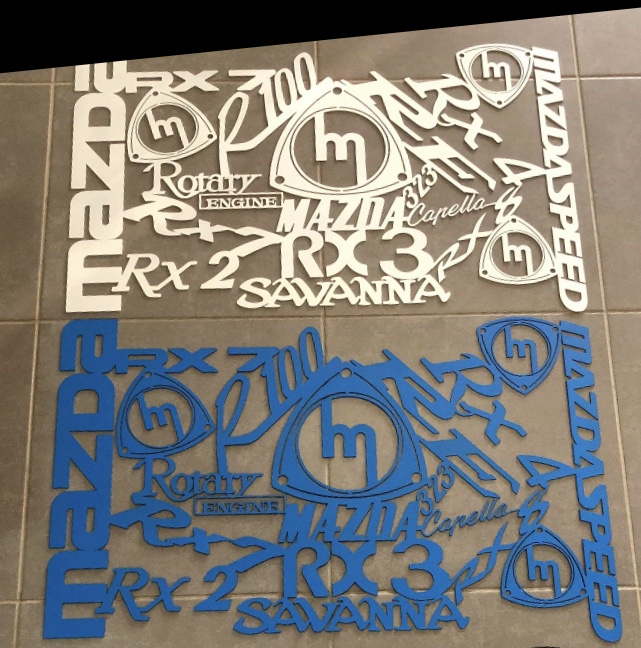 Mazda Logo Panels - Blue & White