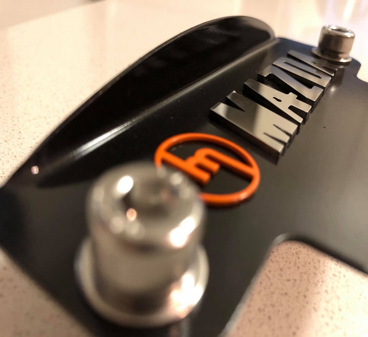 Orange M Polished Mazda black plate 12a