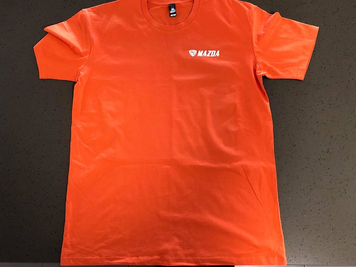 Orange Tee - White M MAZDA
