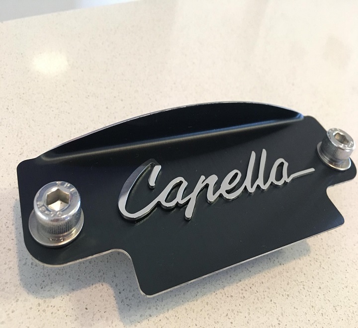 Polished Capella black plate 12a cover