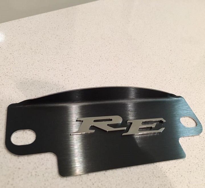 RE polished black plate 12a cover