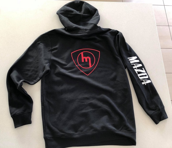 Red M White Mazda - Black Hoodie