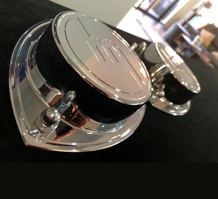 Rx3 Billet Alloy Chromed Strut Tops M engraved