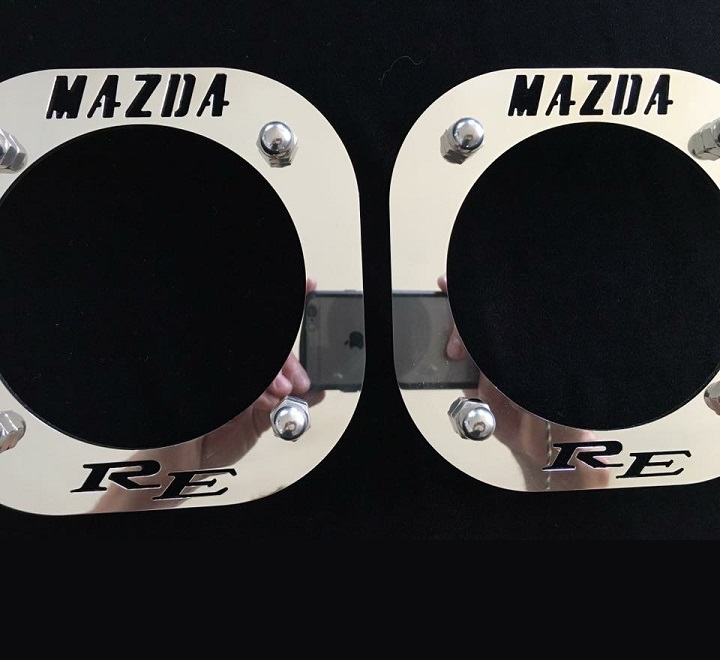 Rx4 Strut Tops with MAZDA and RE cut