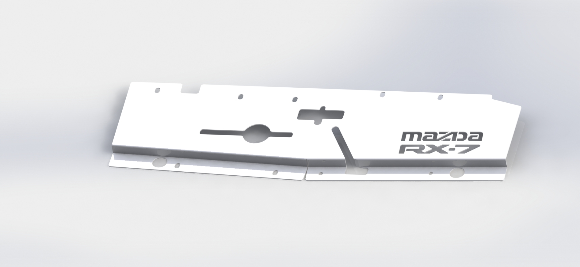 Rx7 FC Radiator Panel RAW Alloy with O/Flow