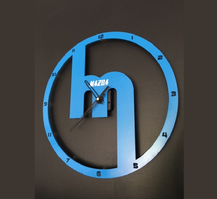 Sky Blue M Clock