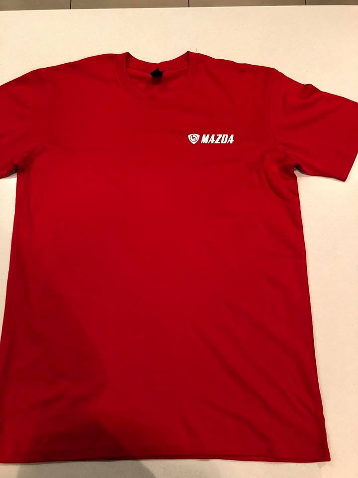 White M Mazda - Red Tee