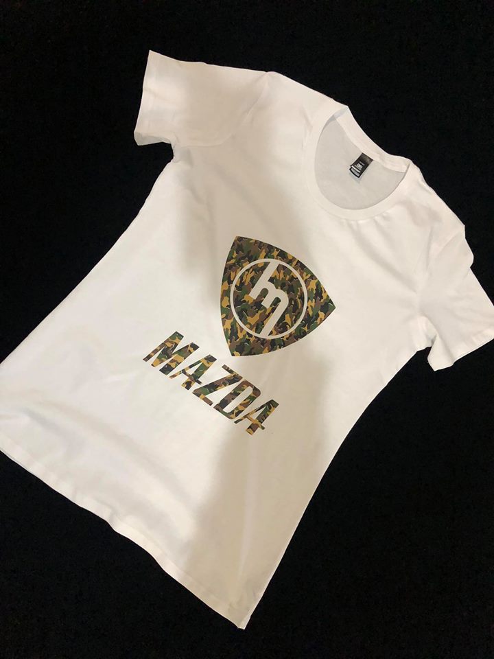 Womens CAMO Print White Tee