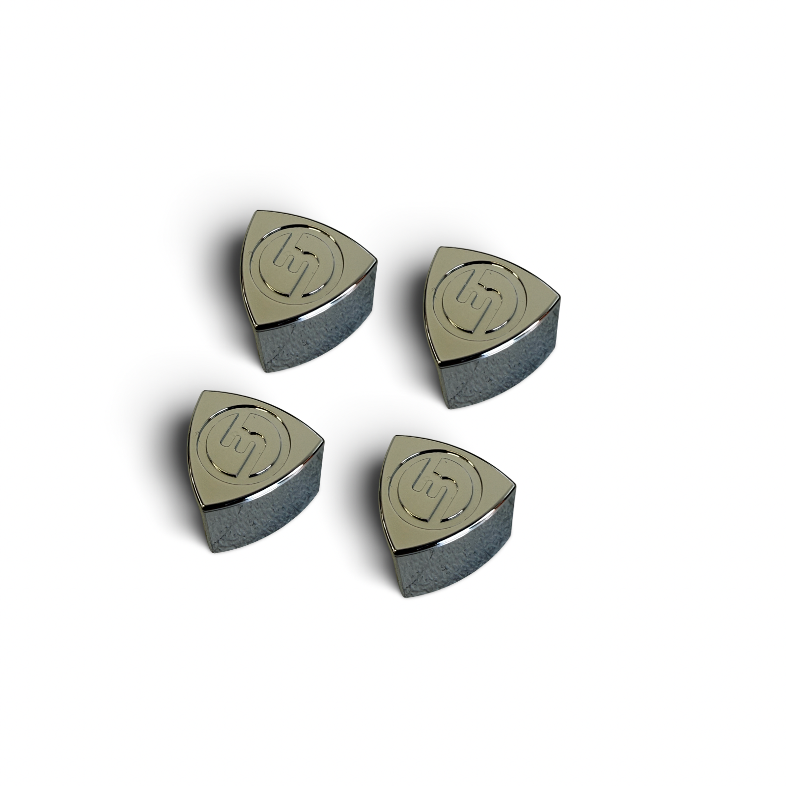 Chrome Rotor Valve Caps M logo