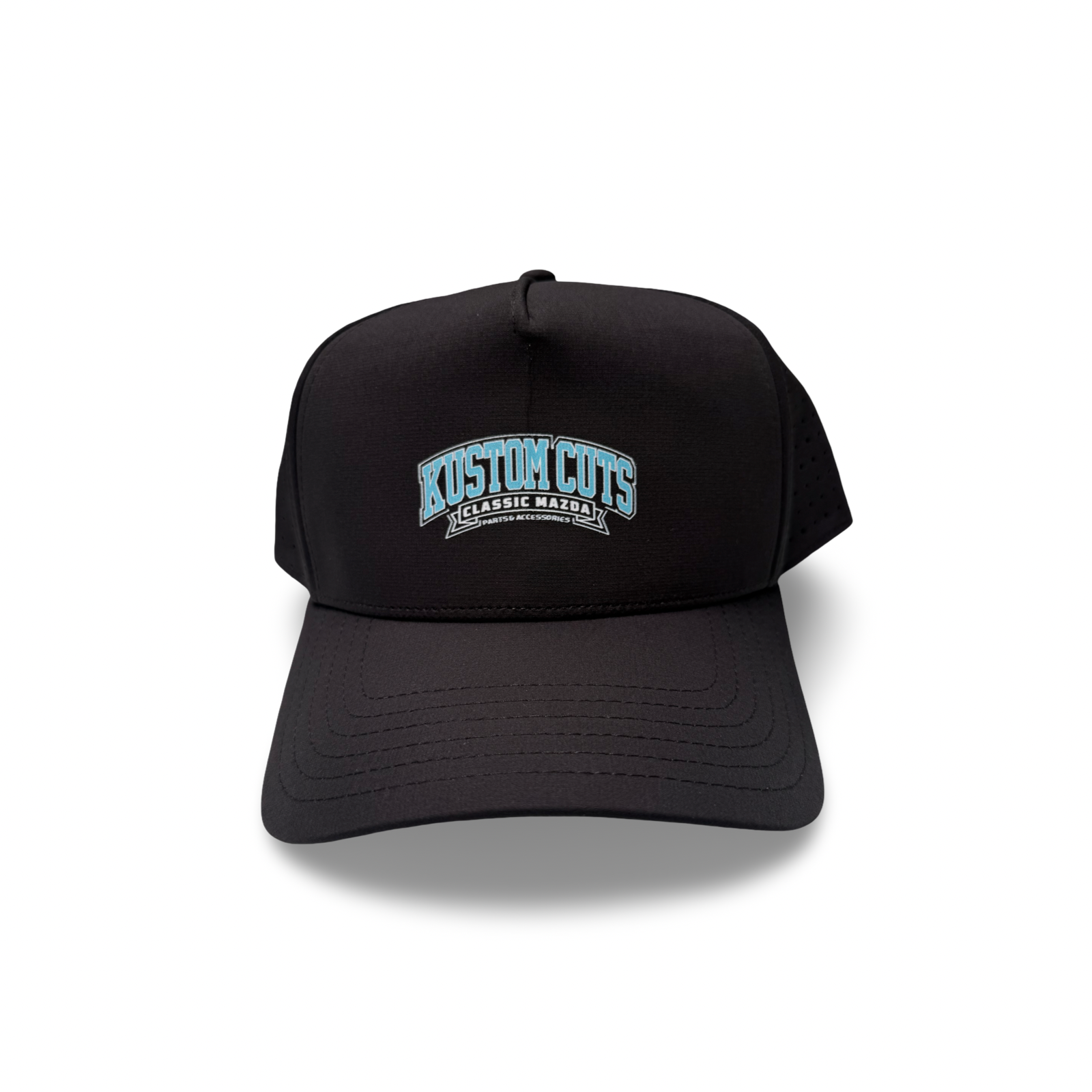 Kustom Cuts - Black Mesh Hat - Blue Logo